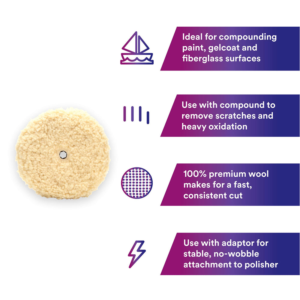 Perfect-It 3M pad mounted on rotary buffer removing scratches with controlled action
