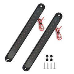 PerfecTech front view of 10-inch smoke lens LED bar showing bright LEDs and clear signal benefit