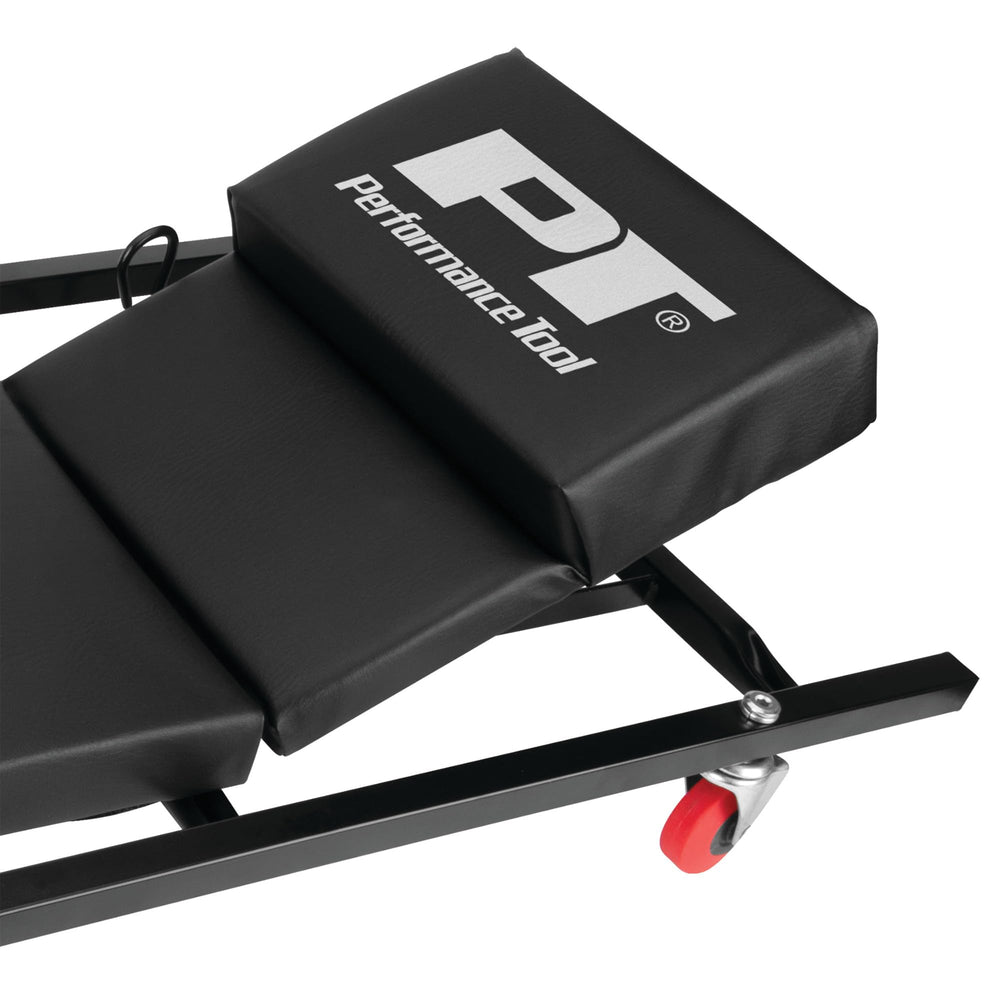Performance Tool powder-coated tubular steel frame finish close-up, durable corrosion resistance