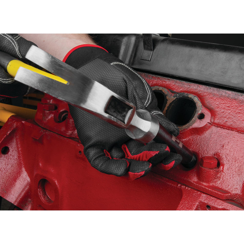 Performance Tool insert being seated with punch showing secure thread restoration