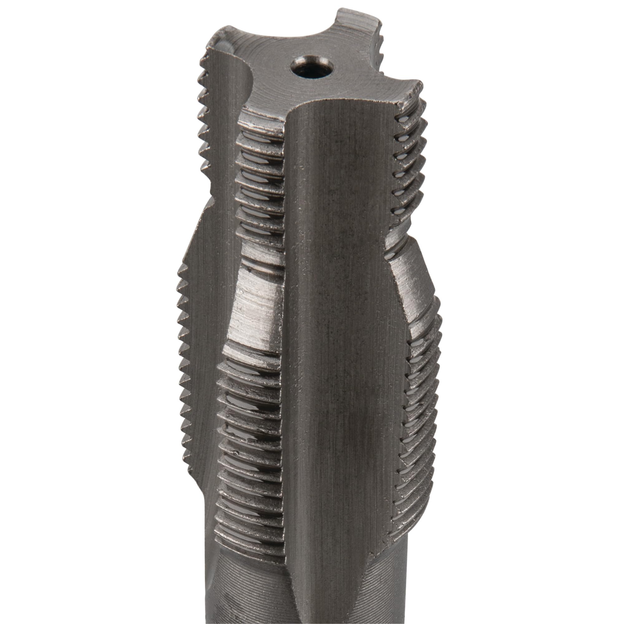 Performance Tool reamer in use inside engine showing precise thread shaping