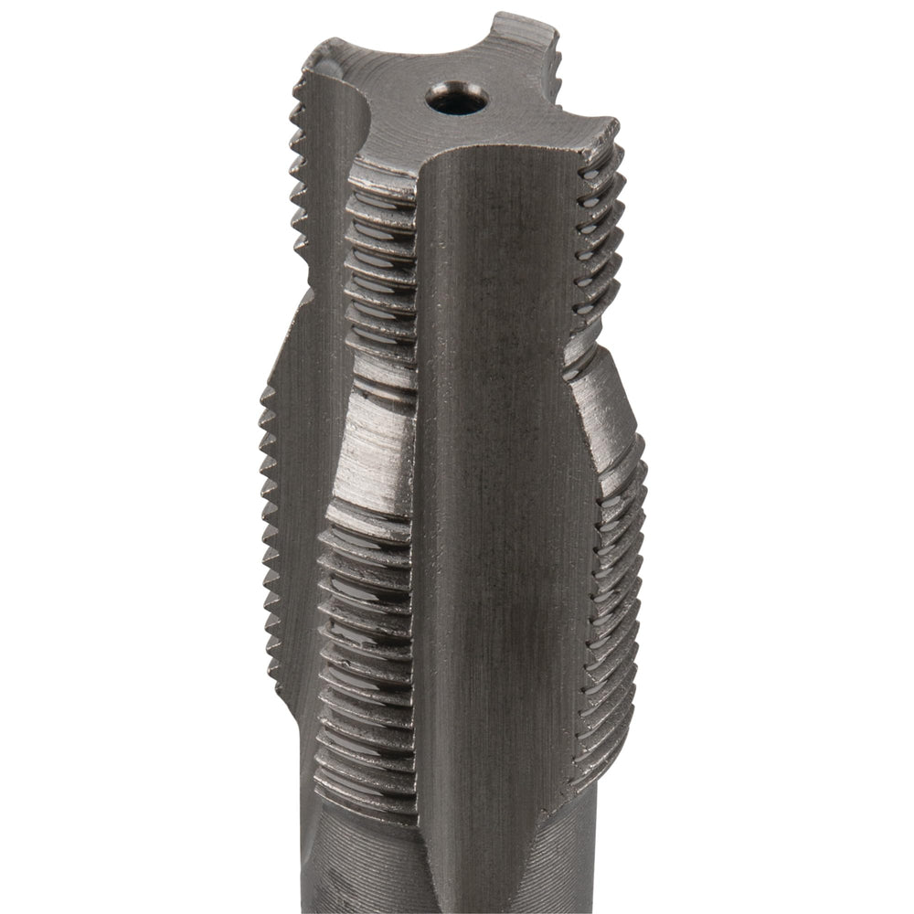 Performance Tool reamer in use inside engine showing precise thread shaping