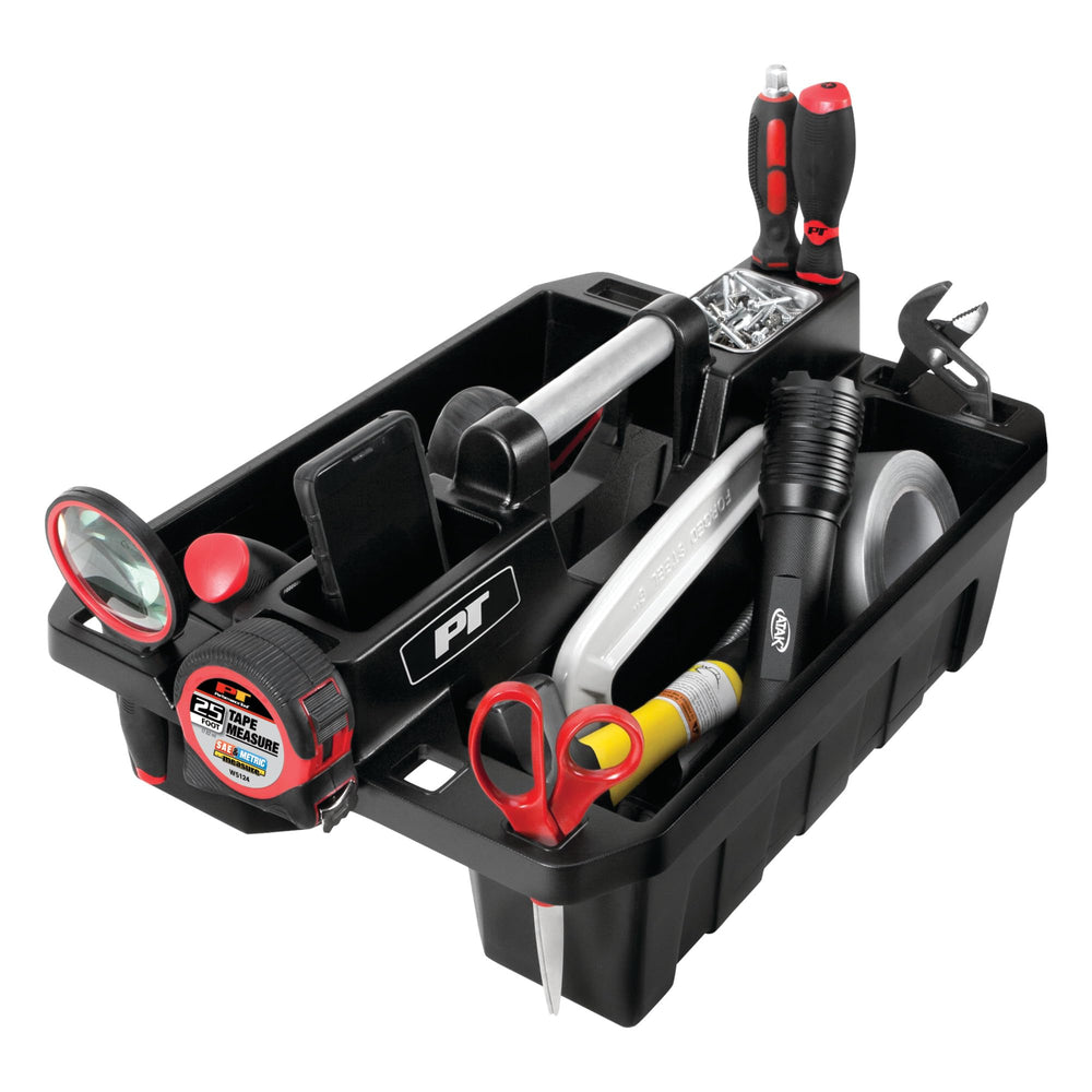 Performance Tool in use on workbench for quick access to pliers and screwdrivers