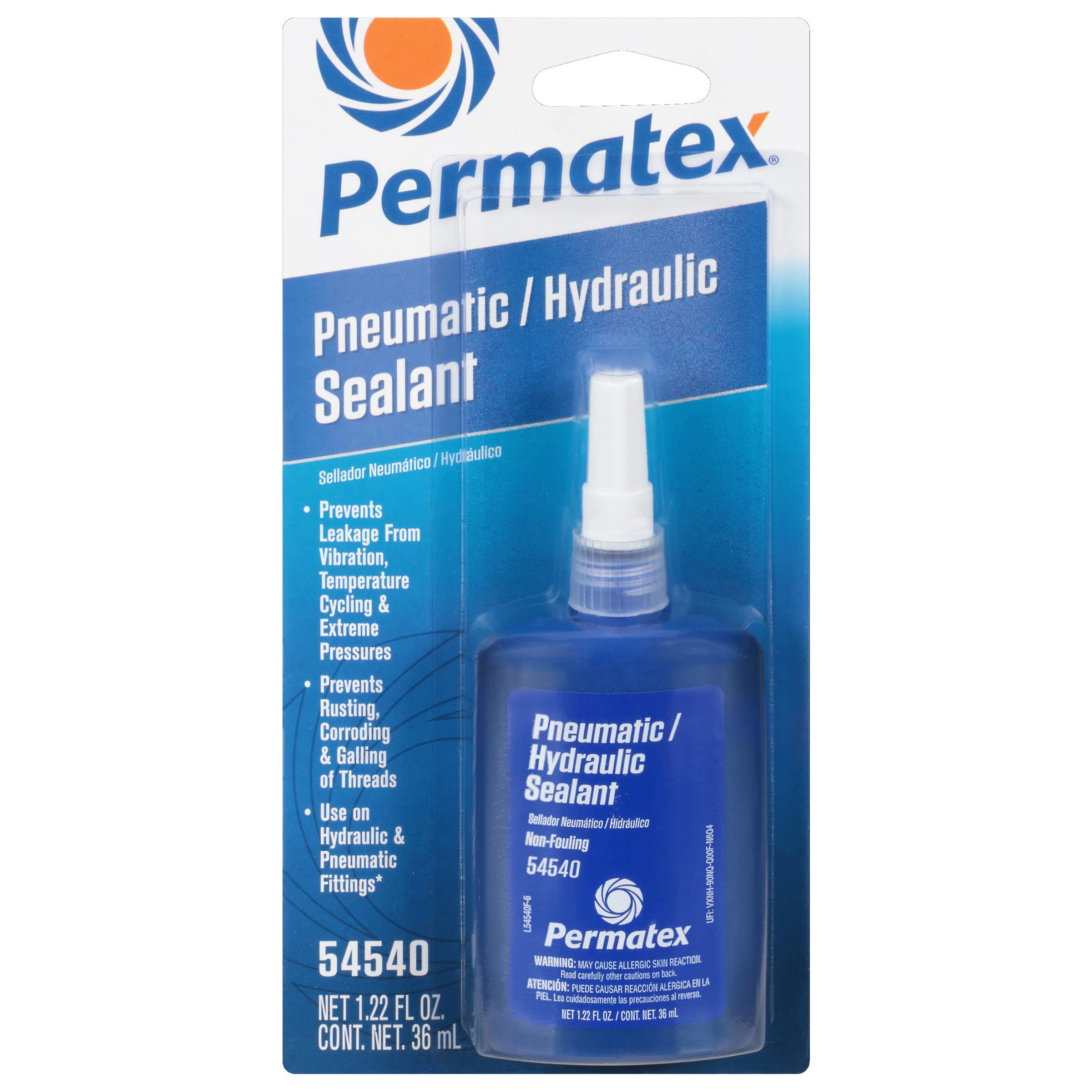 Permatex 54540 front label showing product name and tube size, clear identification benefit