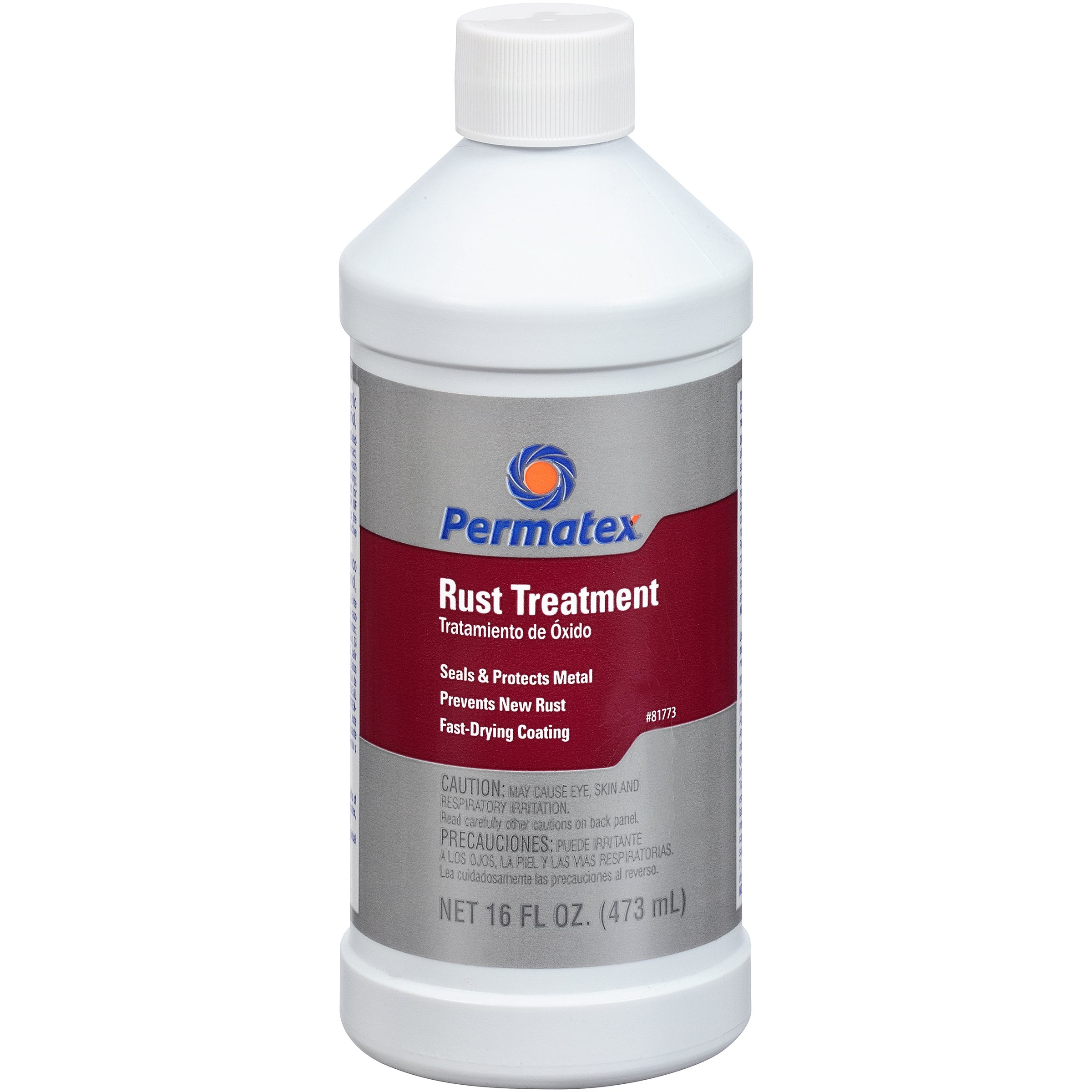 Permatex 81773 front label view showing product and paintable rust coating benefit