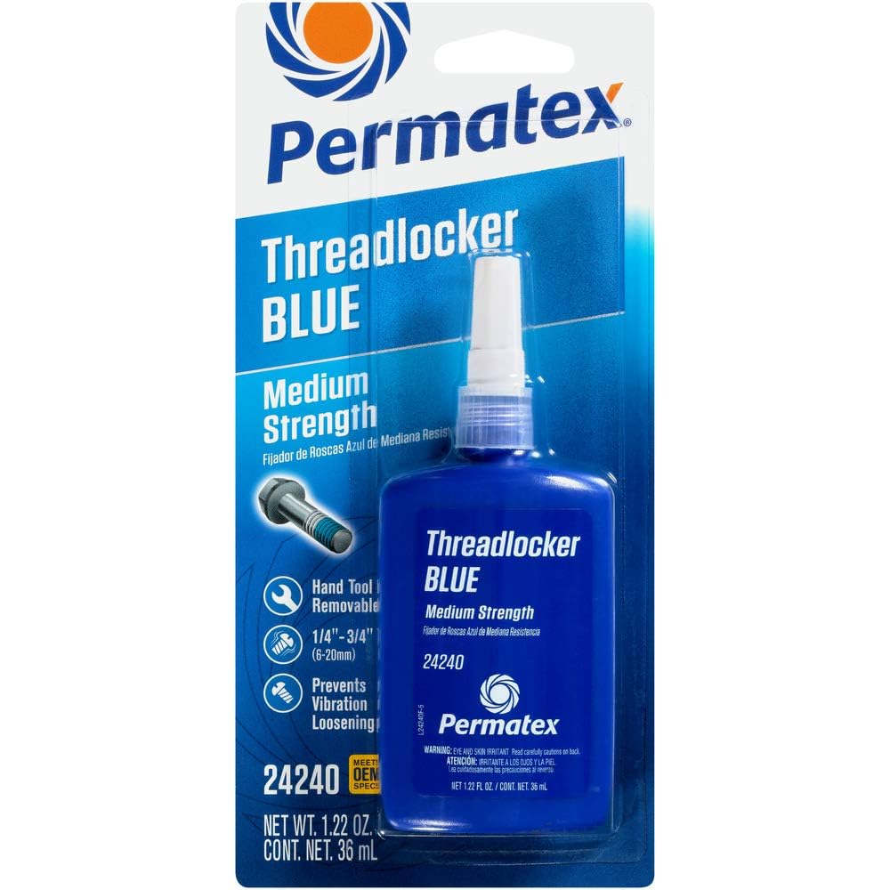 Permatex front packaging showing product and volume, brand secures fasteners