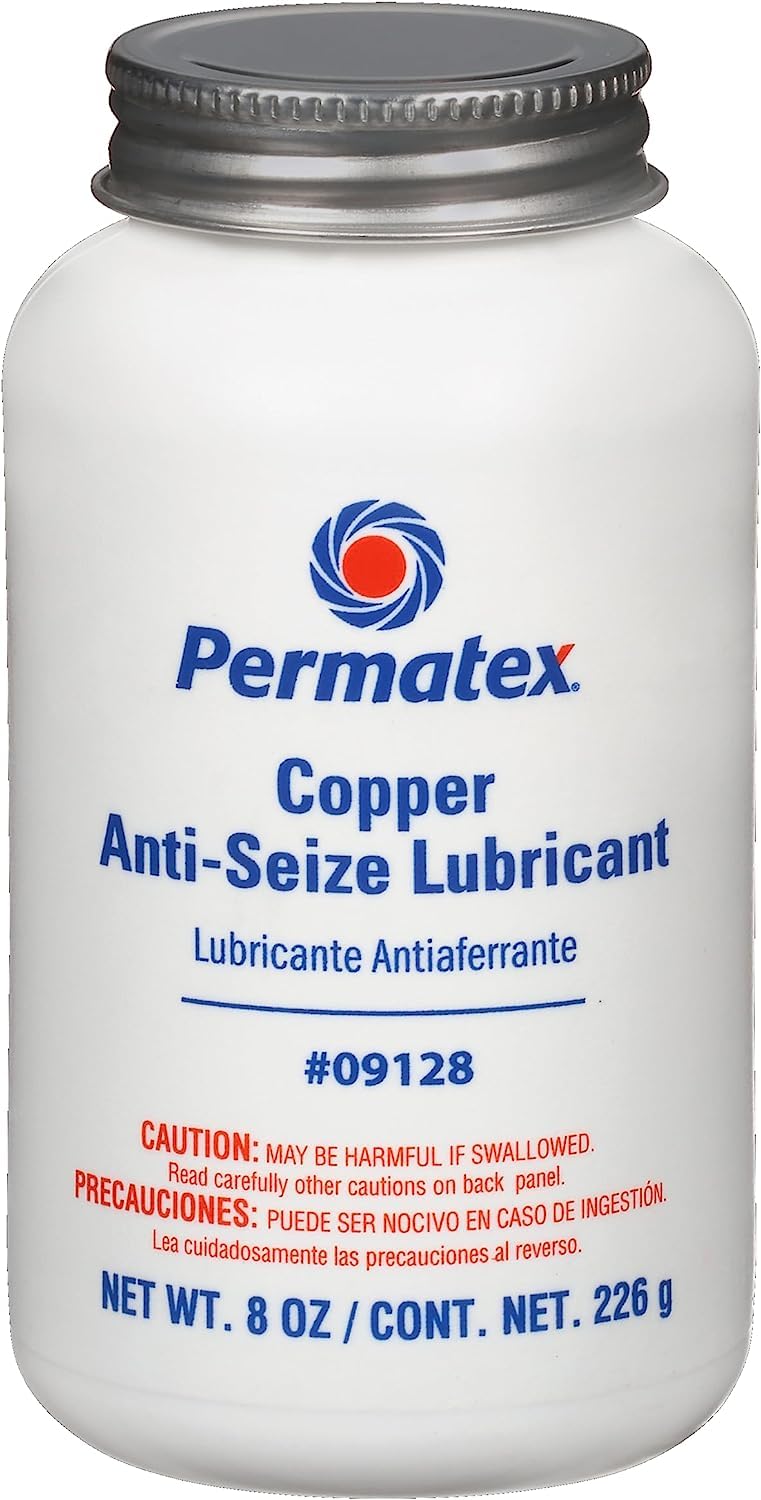 Permatex copper anti-seize can front view showing label and application benefit