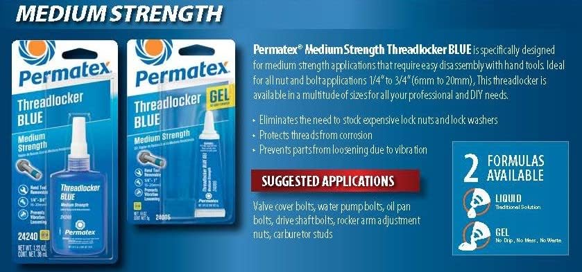 Permatex product label with specs visible for correct selection and confidence