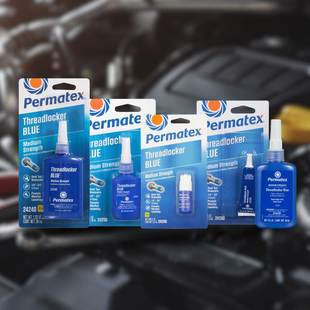 Permatex packaging and nozzle detail showing precision tip for tidy, controlled dispensing benefit