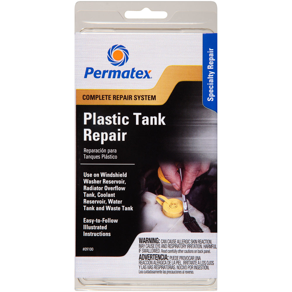 Permatex kit front packaging showing components and quick repair benefit