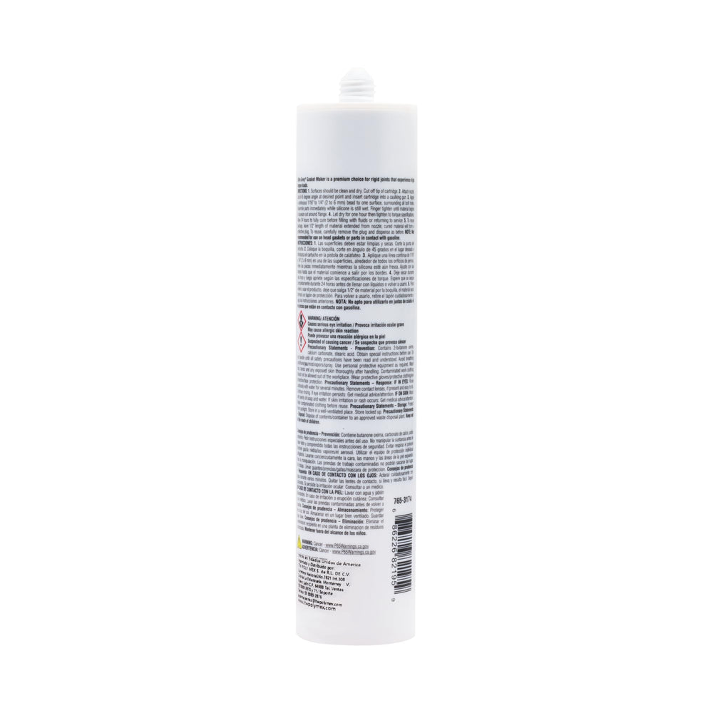 Permatex label close-up highlighting product specs and application benefits