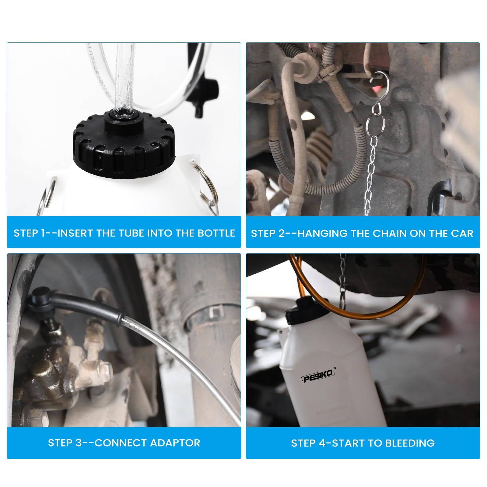 PESIKO cap and spout label showing tight closure and corrosion-resistant plastic for durability