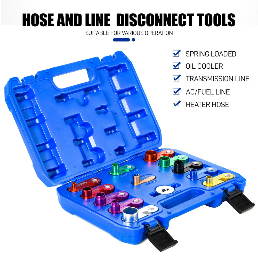 PESIKO tool in use disconnecting a fuel line showing safe, non-damaging release
