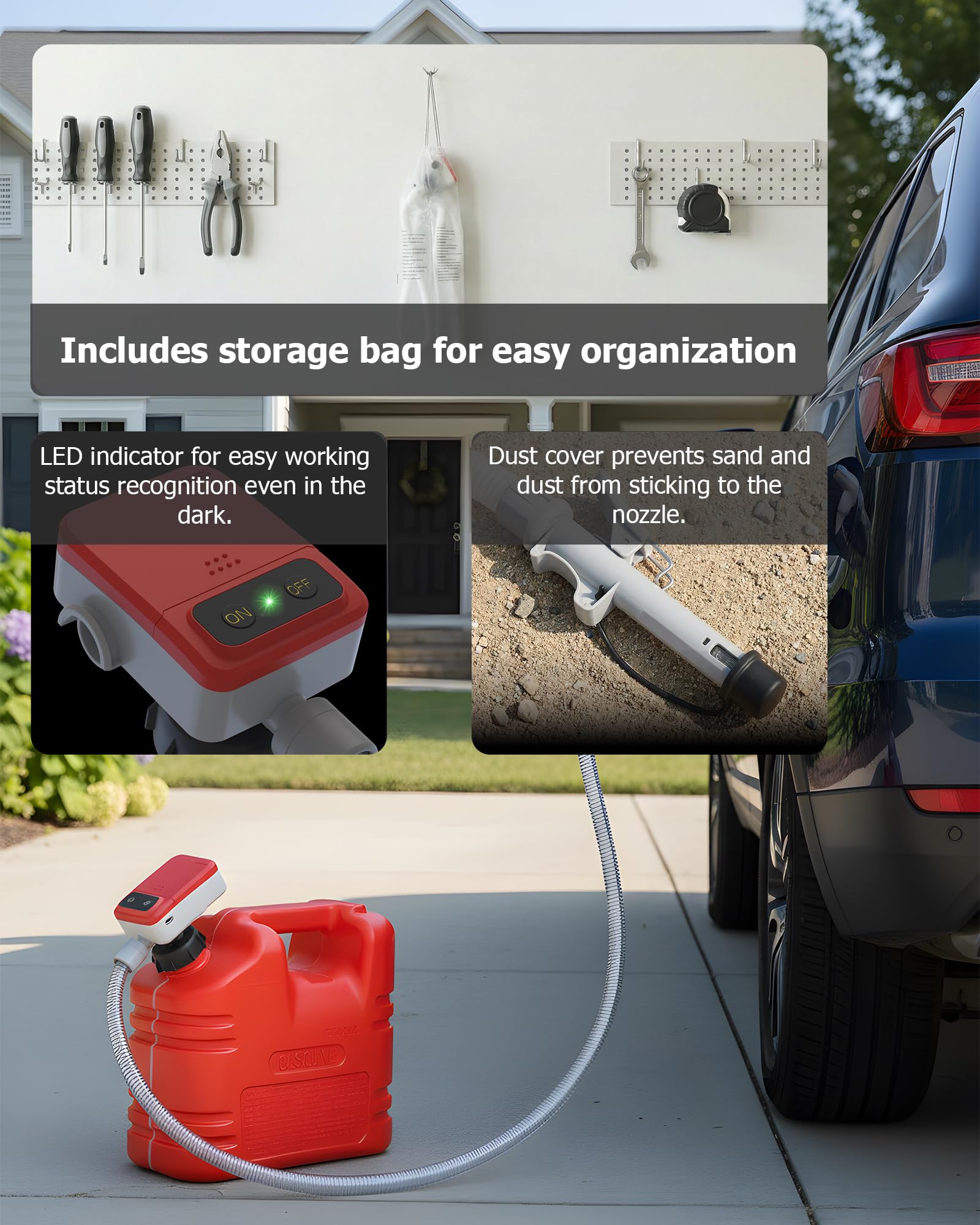 PETASOON battery and USB ports image emphasizing flexible power options