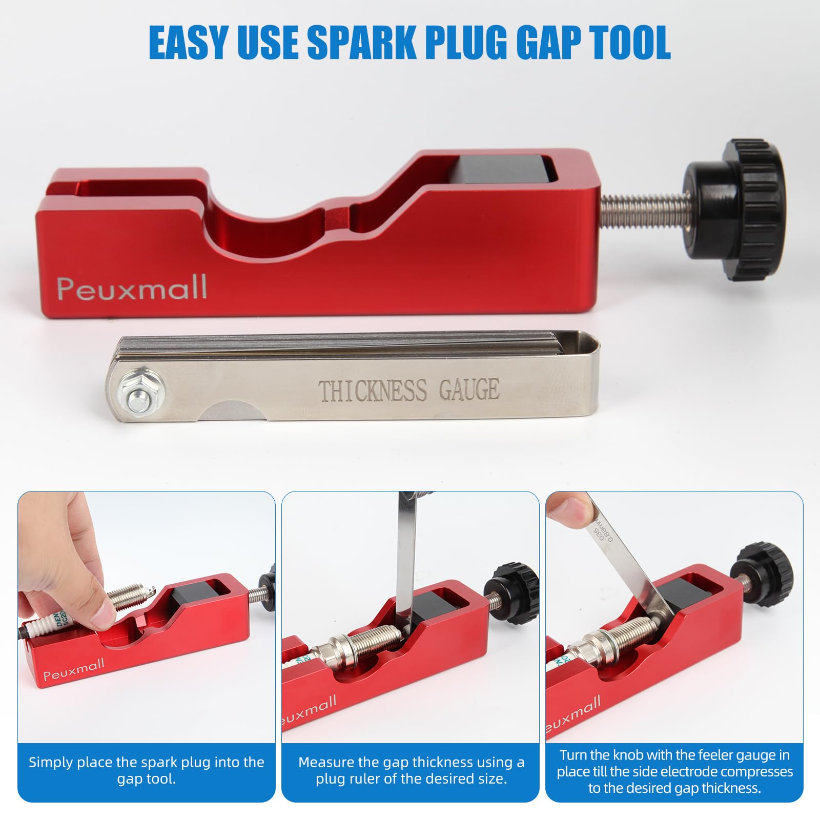 Peuxmall gap tool on a workbench with other tools highlighting practical workshop use