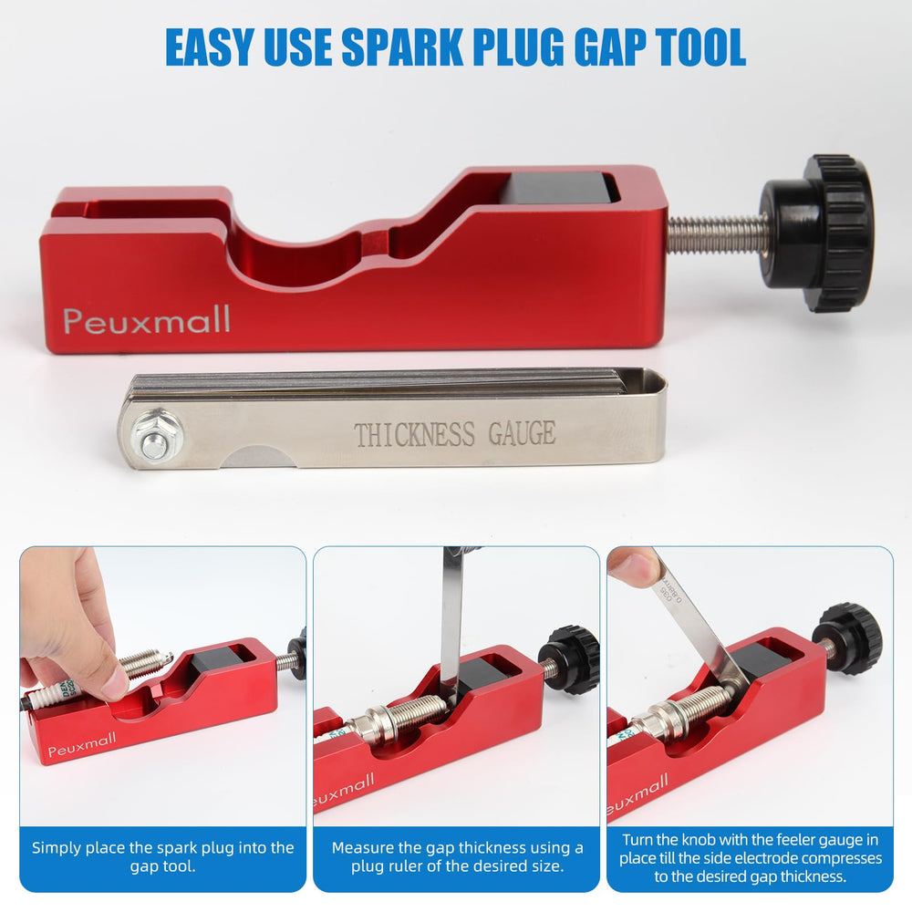 Peuxmall gap tool on a workbench with other tools highlighting practical workshop use