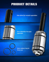 PHATRIP cone inserted into tailpipe demonstrating dent repair and sealing benefit