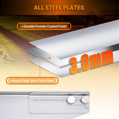 PHATRIP tape measures stretched between plates showing accurate toe measurement