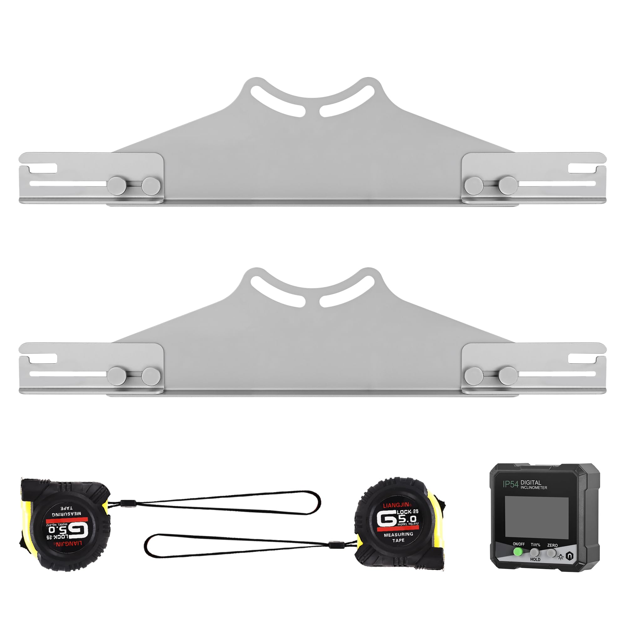 PHATRIP toe plates front view showing solid steel construction and clear reference surface