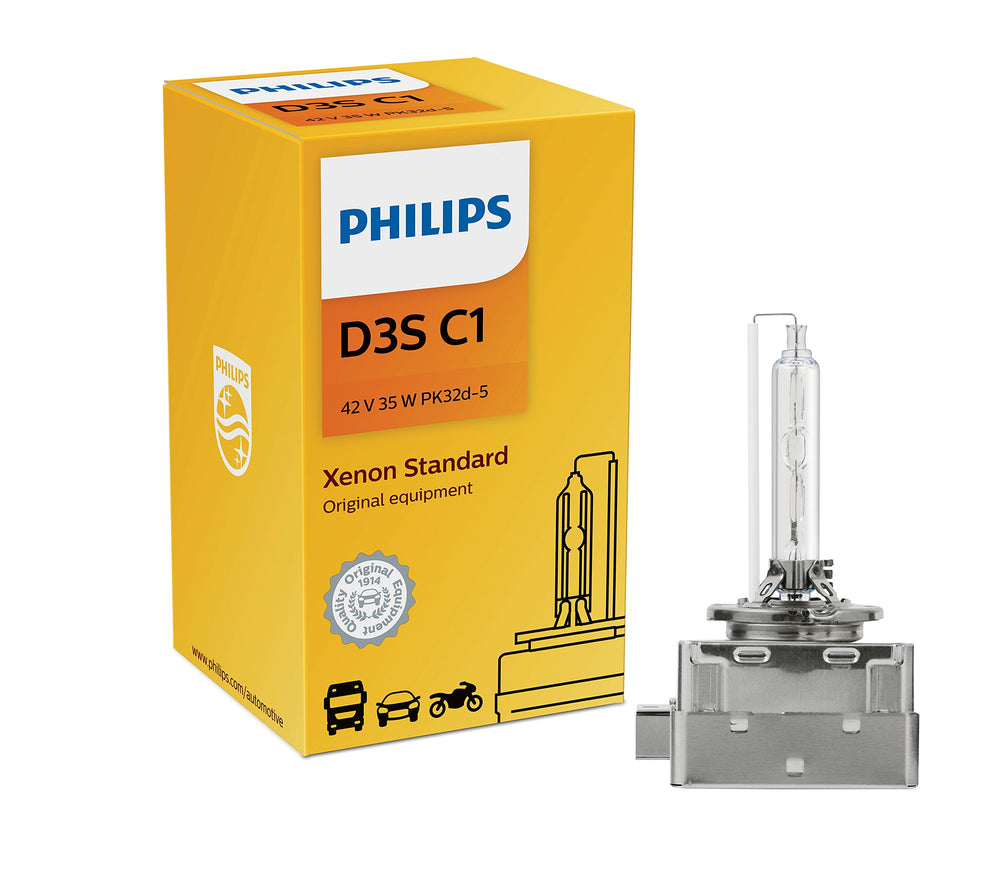 PHILIPS D3S front view bulb showing base and connector for correct fit