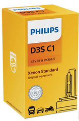 PHILIPS D3S installed in vehicle headlight demonstrating brighter road visibility