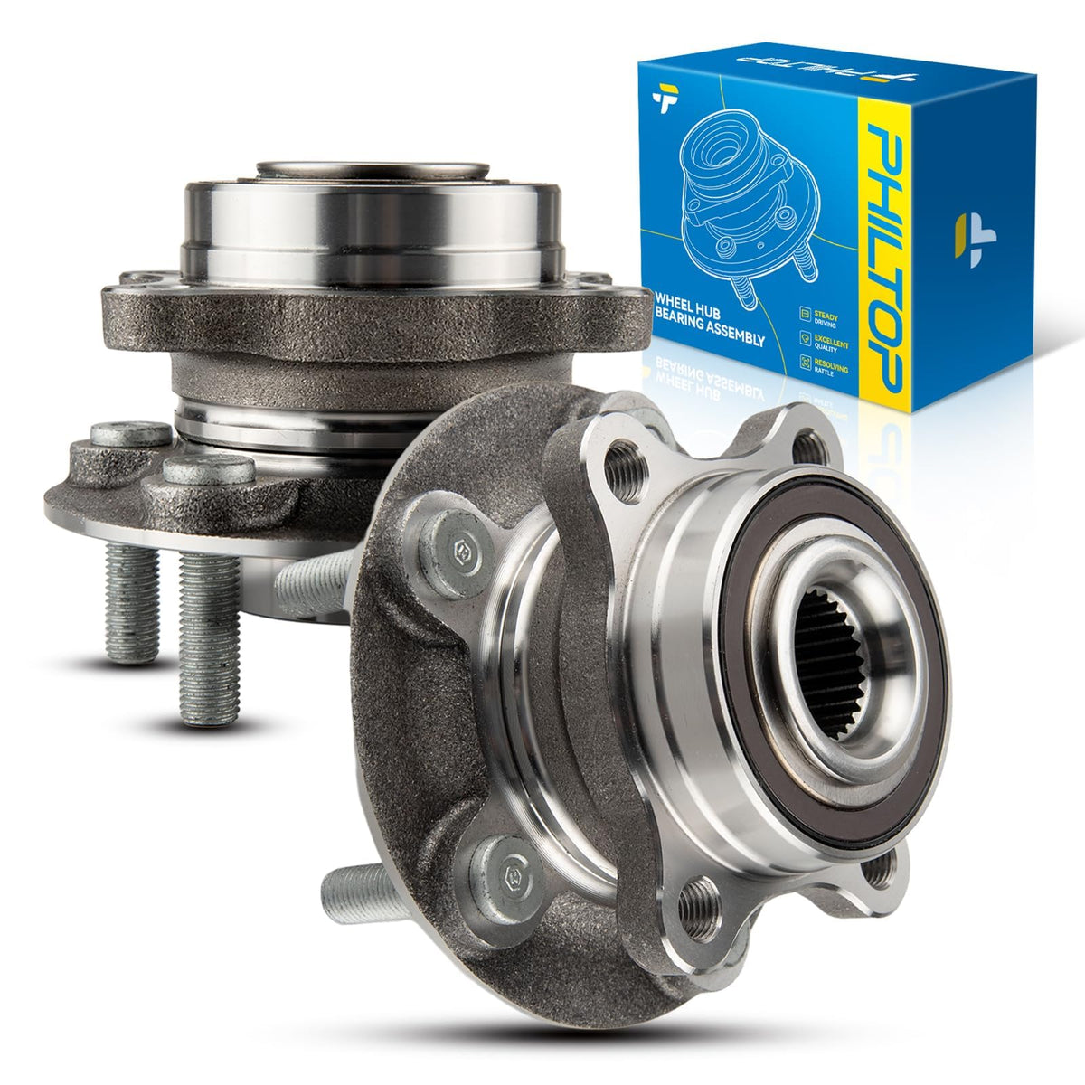 PHILTOP front hub assembly front view showing fit and durability benefit