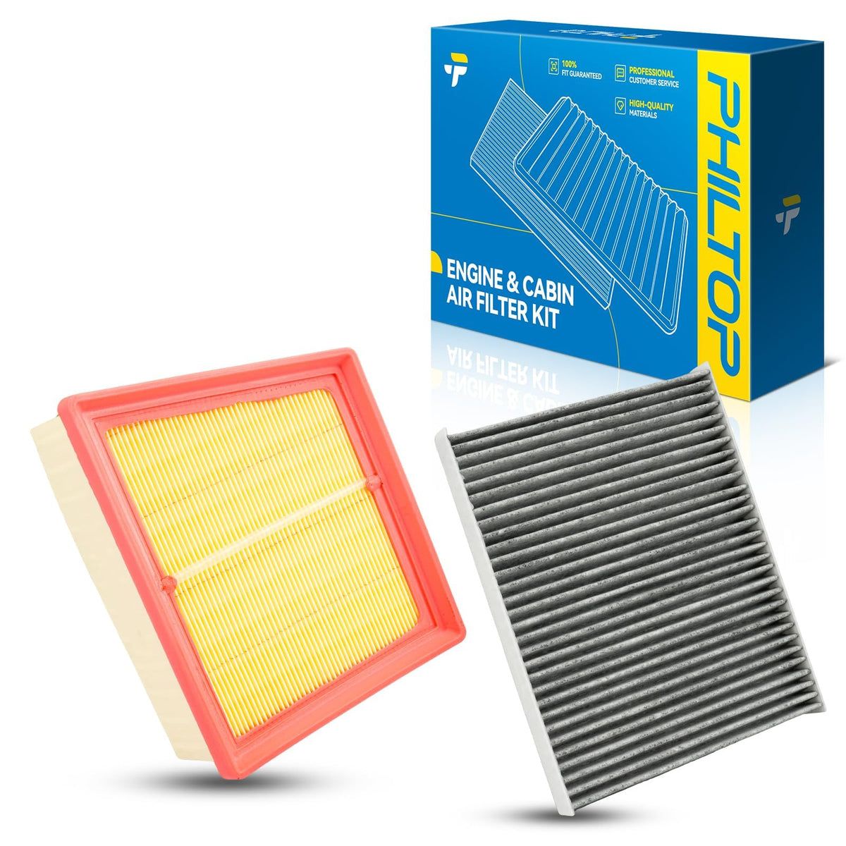 PHILTOP front packaging of filter kit showing contents and fitment benefit