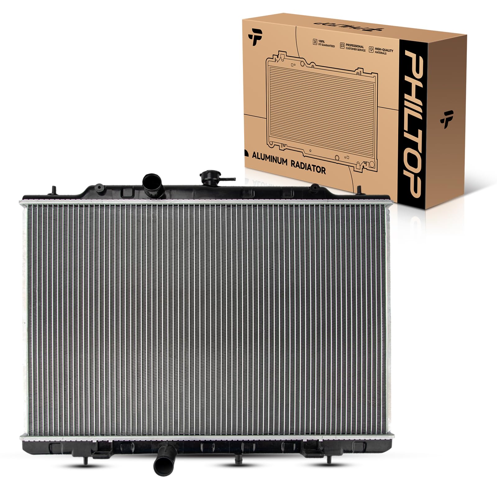 PHILTOP radiator front view showing full fit and replacement benefit
