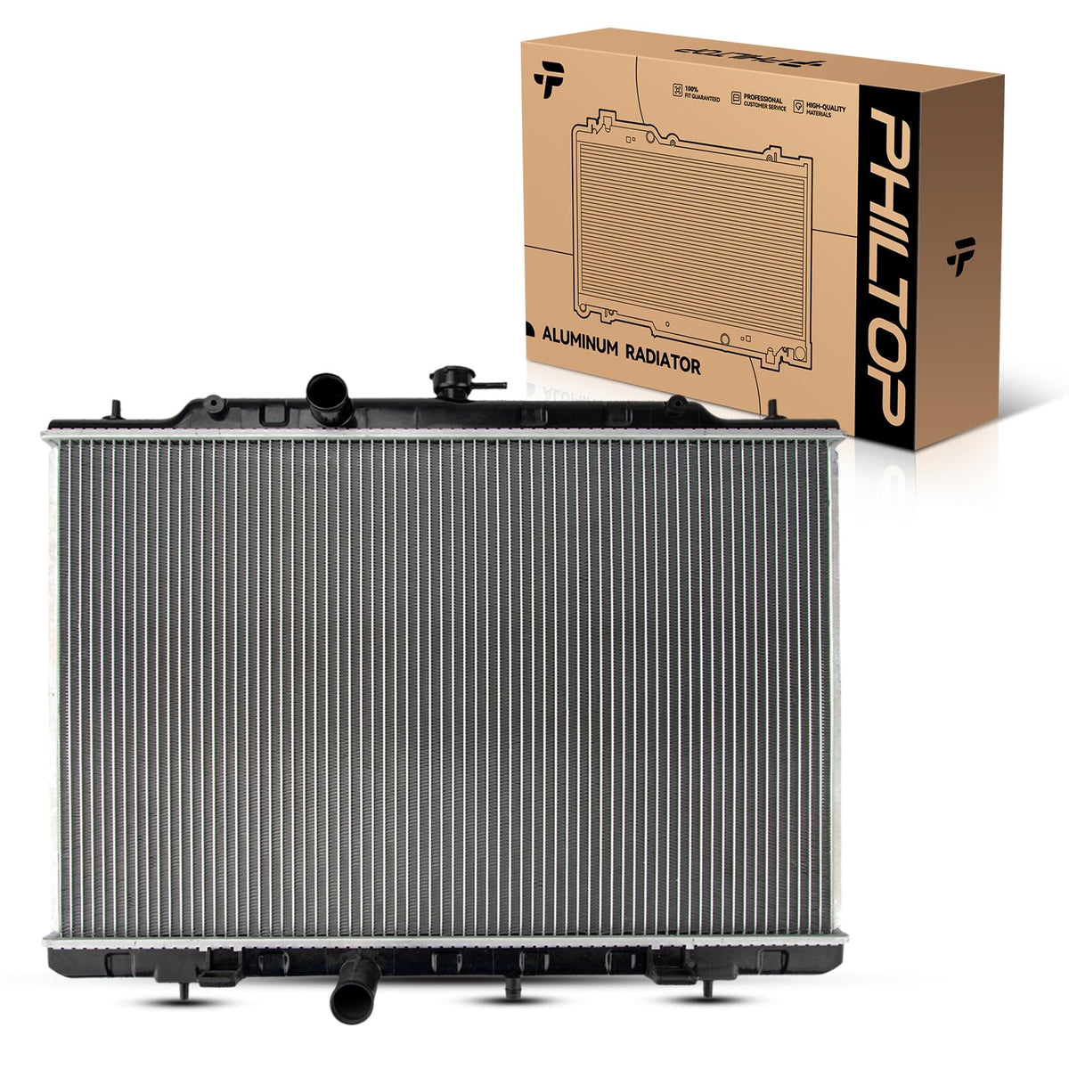 PHILTOP radiator front view showing full fit and replacement benefit