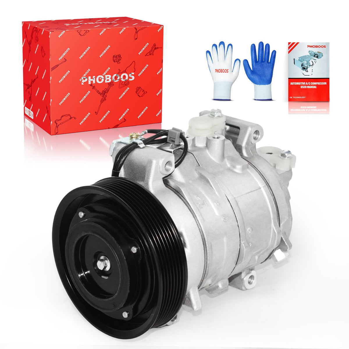 PHOBOOS compressor front view showing fitment and robust build benefits