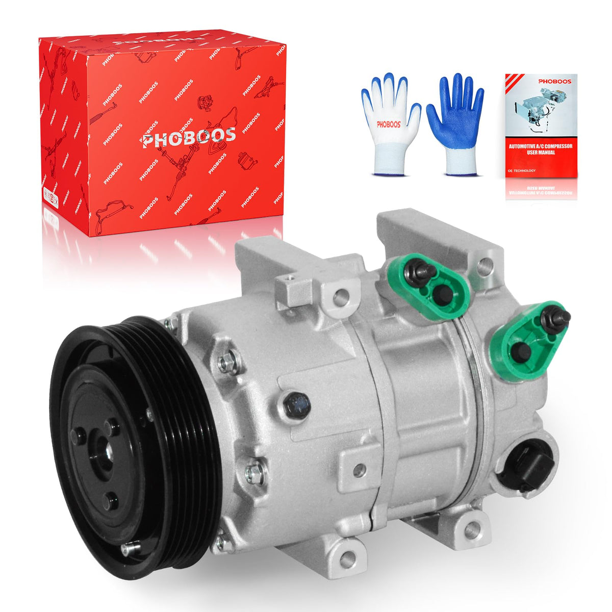 PHOBOOS compressor front view showing mounting and fit benefits