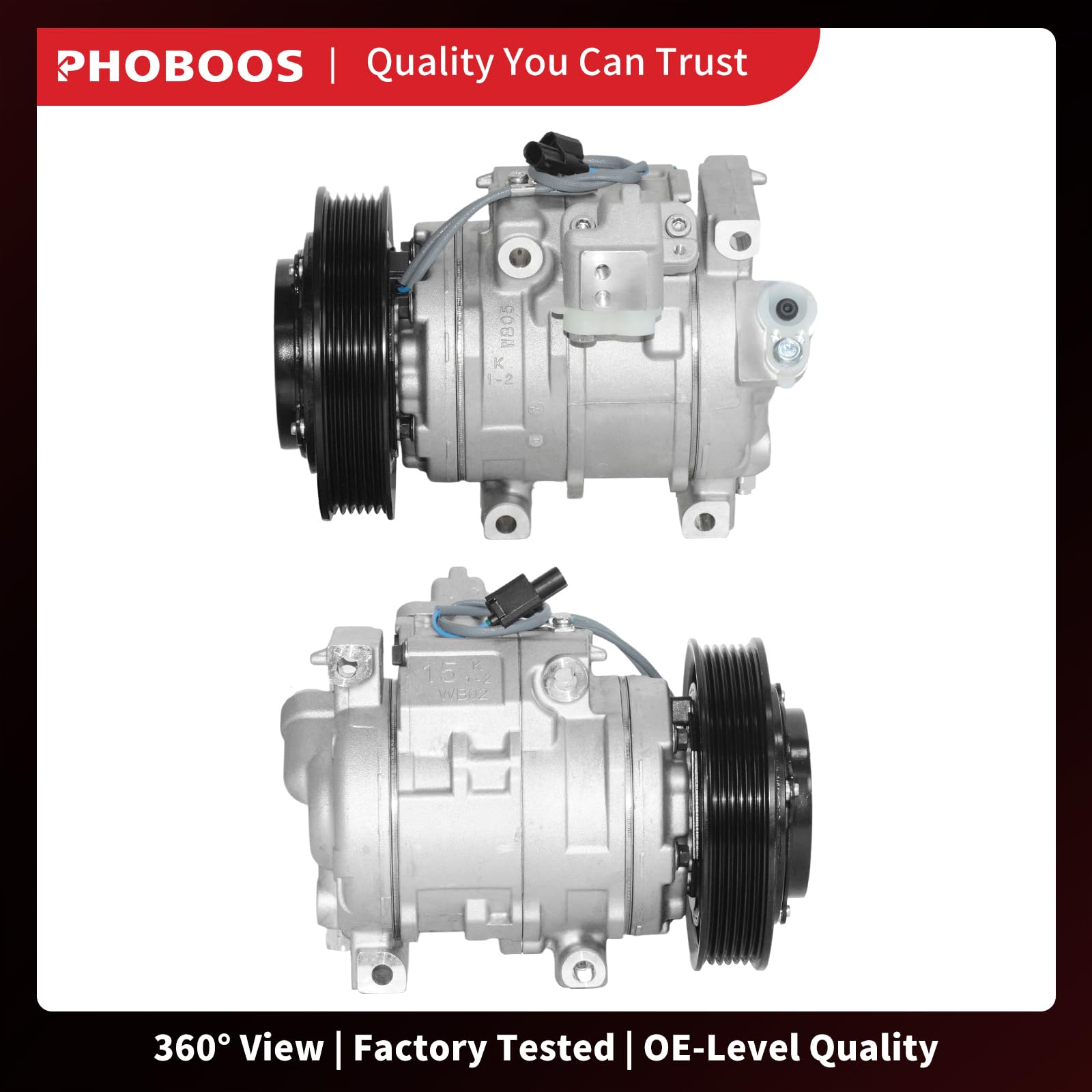 PHOBOOS compressor installed in engine bay demonstrating bolt-on fit benefit