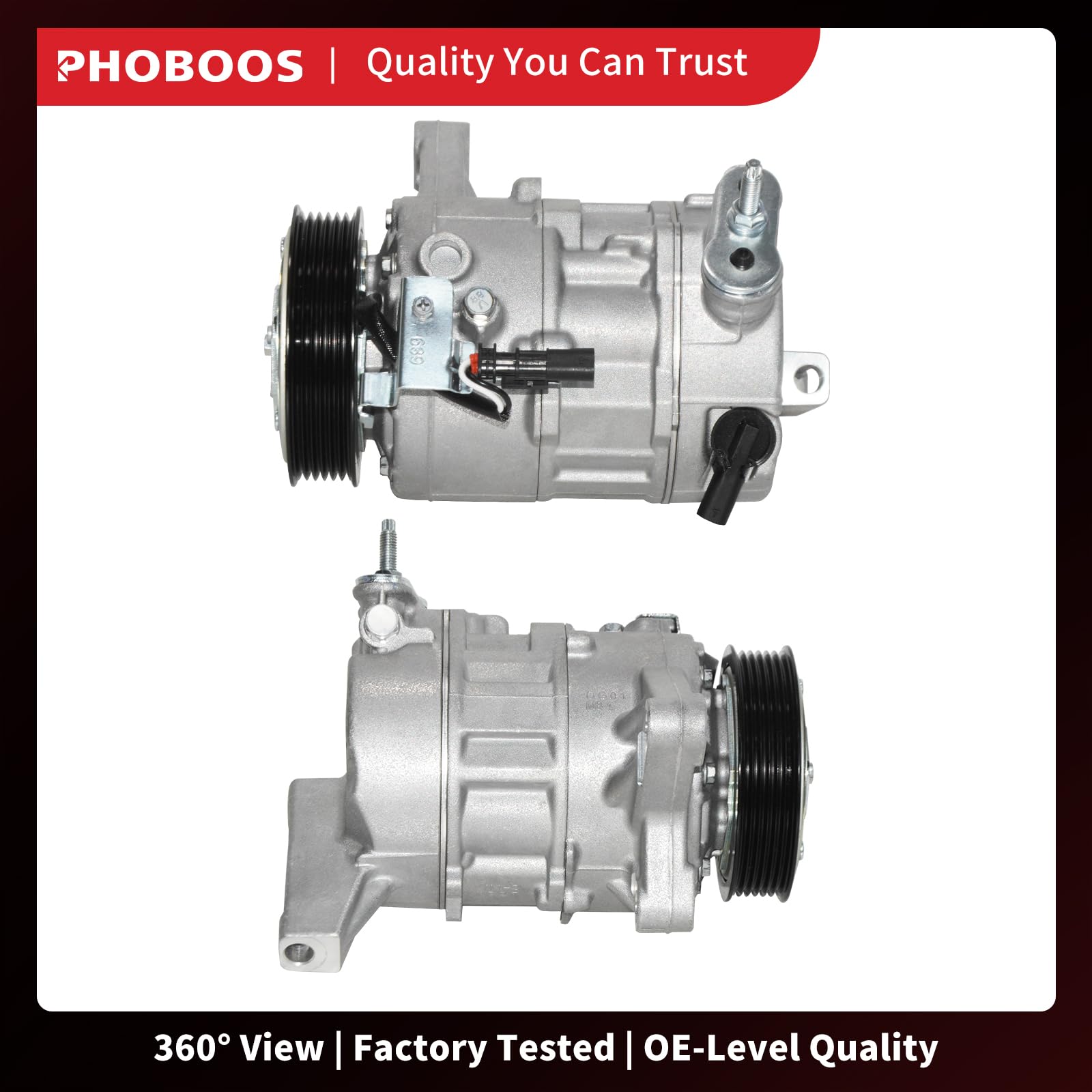 PHOBOOS compressor installed in Chevrolet Traverse demonstrating fitment