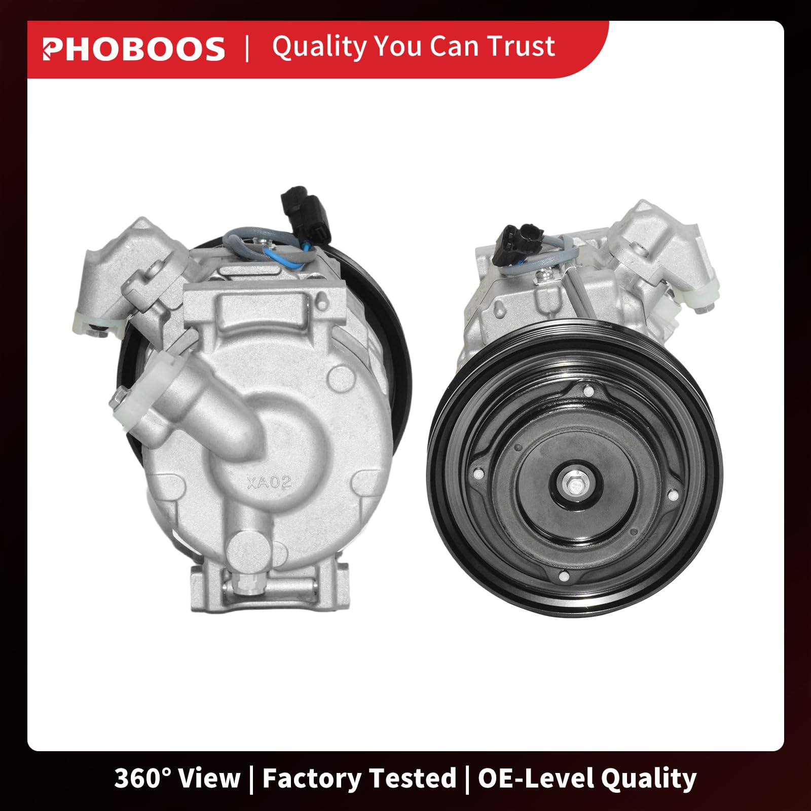 PHOBOOS packaging and warranty card showing included 12-month coverage benefit