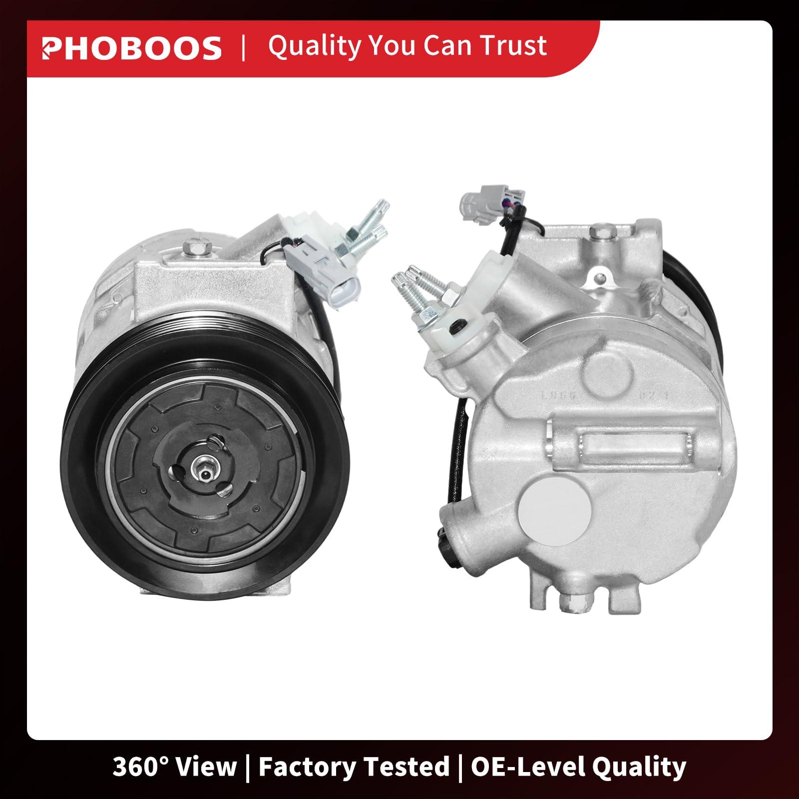 PHOBOOS packaging box and labels showing secure shipping and identification benefit