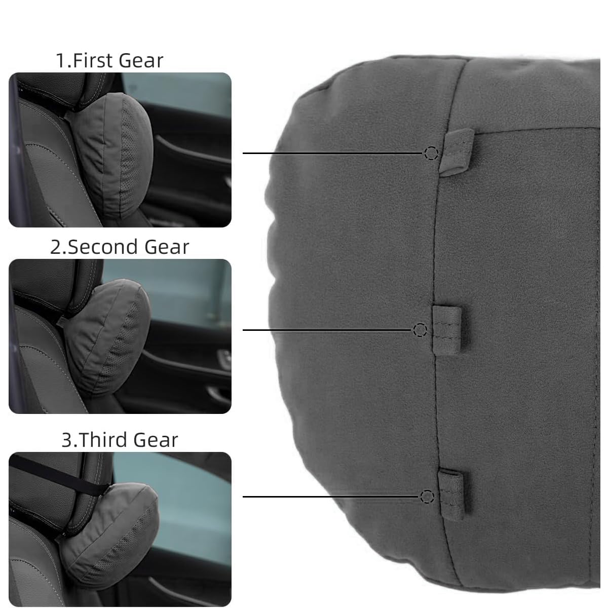 Phxoinu package contents with two pillows and mounting straps