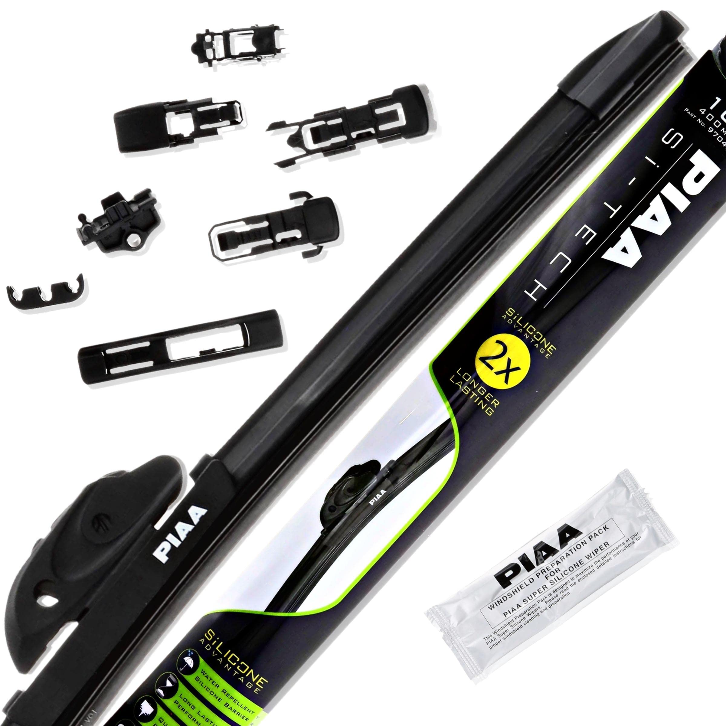 PIAA front packaging showing 22-inch Si-Tech blade and brand benefits