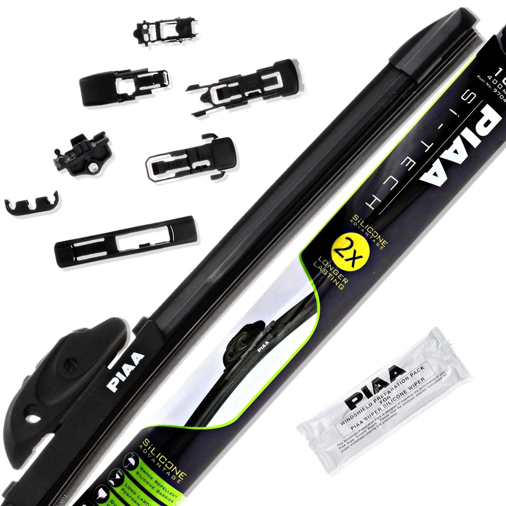 PIAA front packaging showing 22-inch Si-Tech blade and brand benefits
