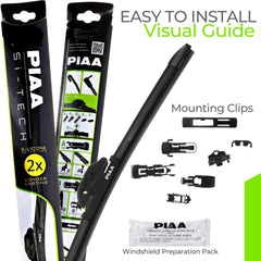PIAA flat blade profile side view demonstrating low-profile anti-ice design