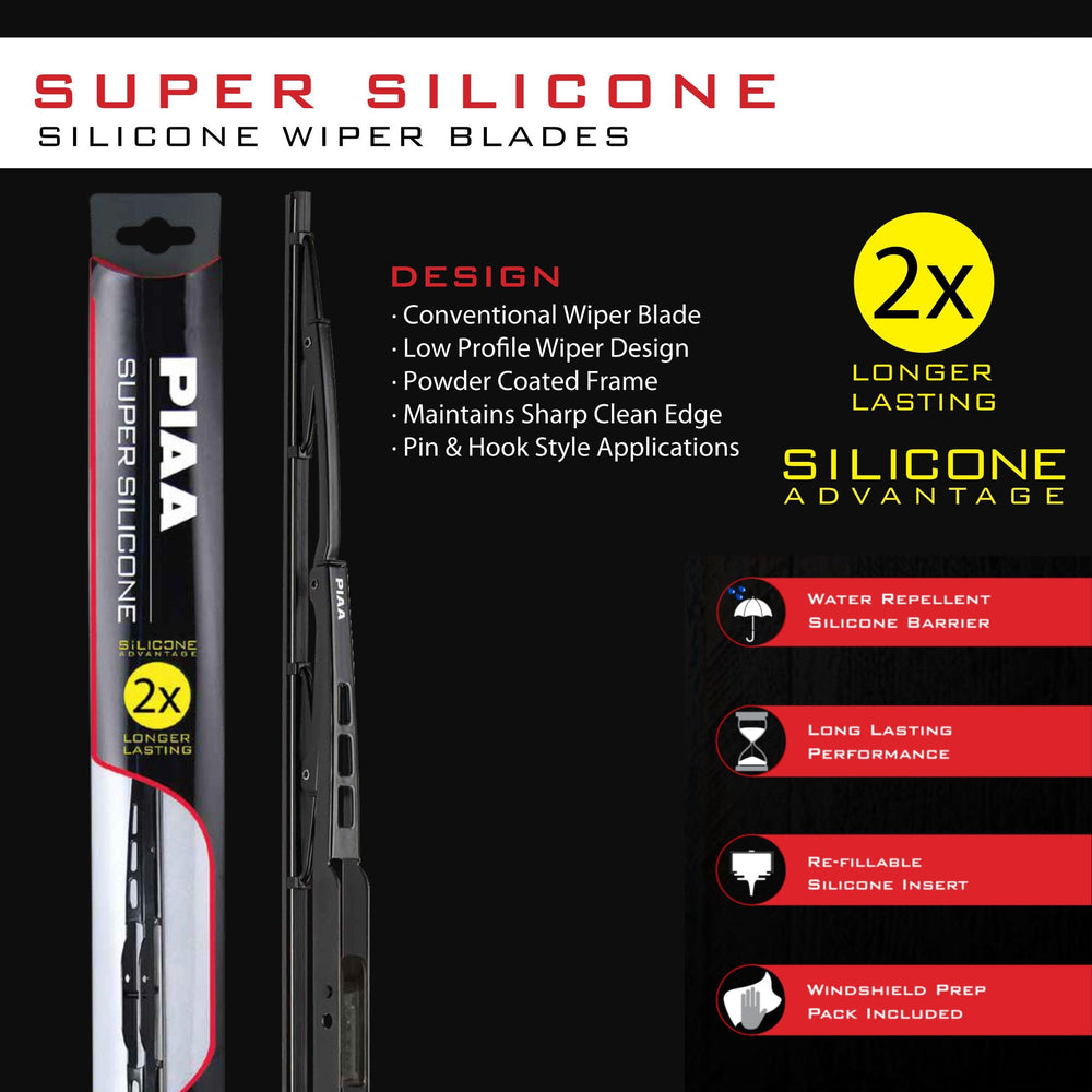 Piaa silicone edge close-up highlighting smooth wipe and improved water beading