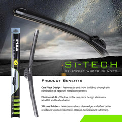 PIAA silicone edge closeup showing smooth texture and improved beading
