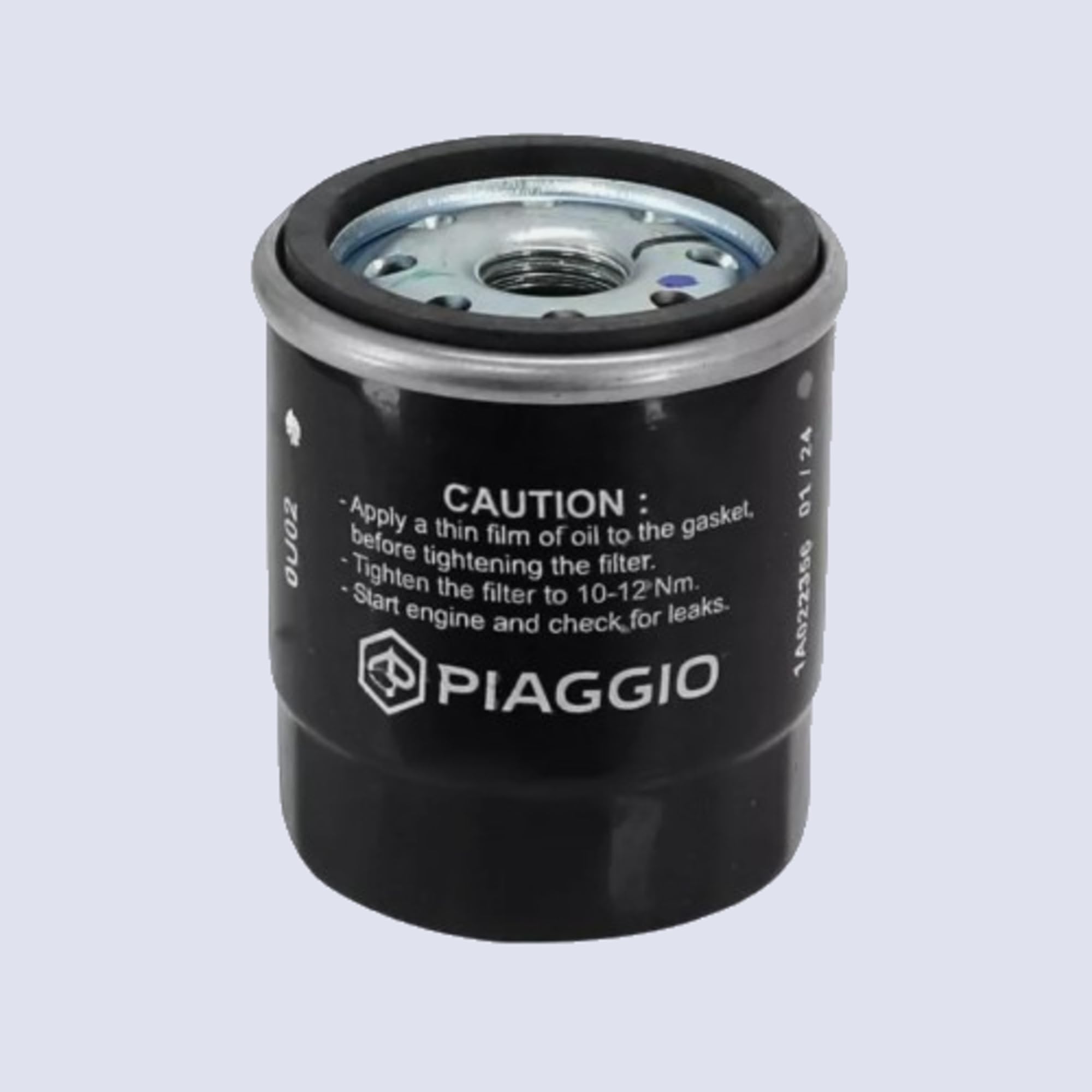 Piaggio Vespa oil filter installed on scooter engine illustrating correct OEM fit