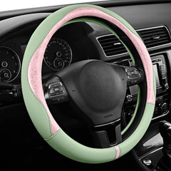 PIC AUTO close-up of patterned PU leather texture for comfortable tactile grip