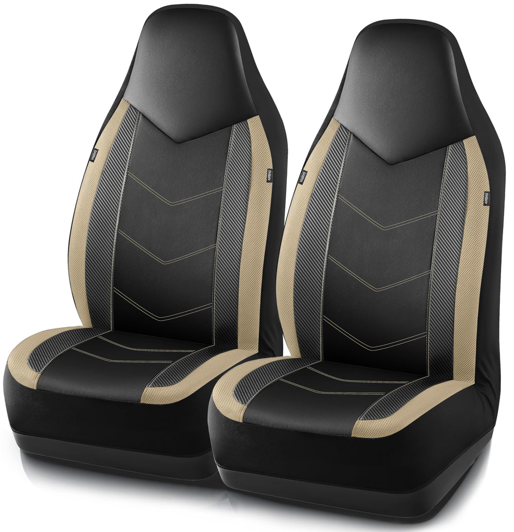 PIC AUTO front view high-back covers showing sporty look and protection