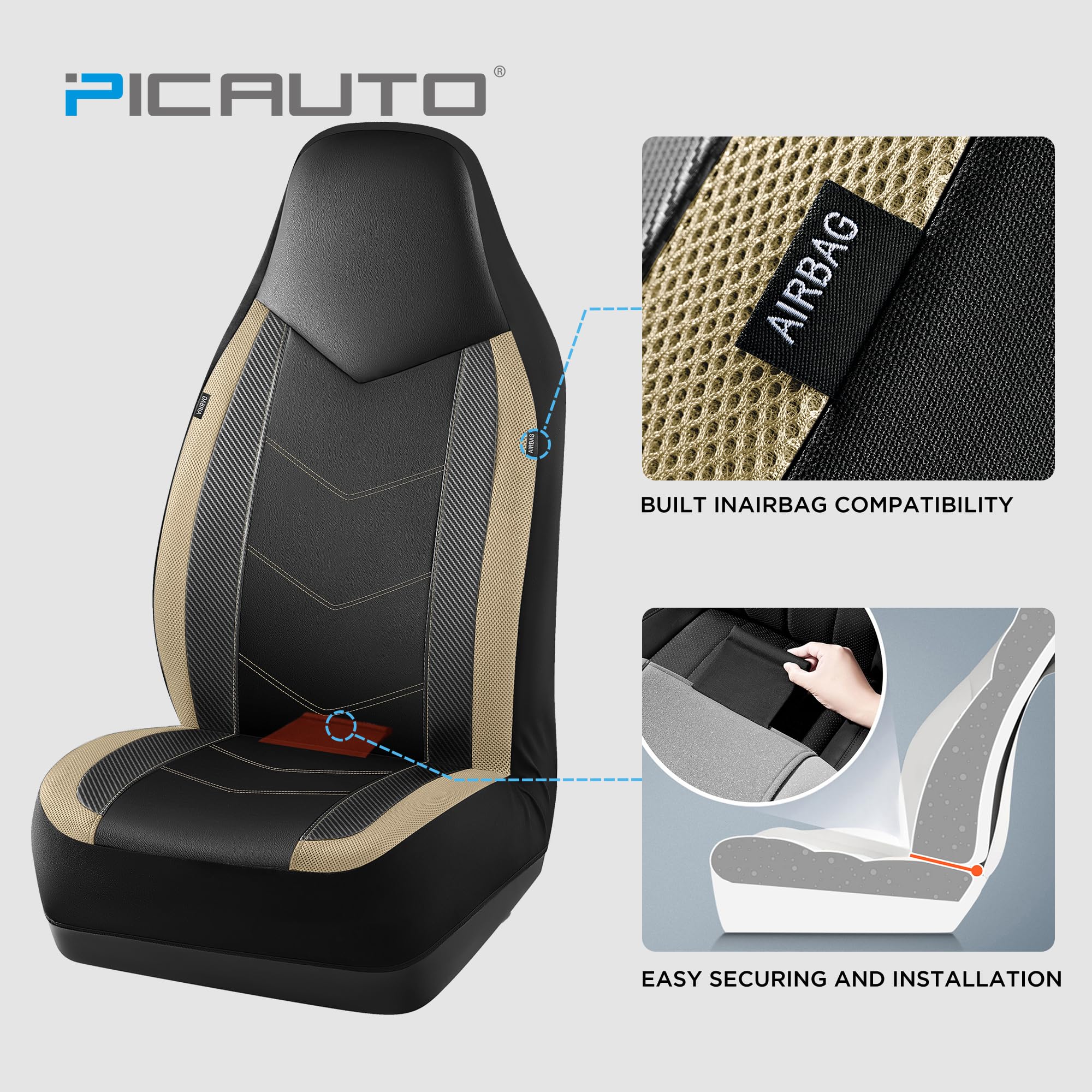 PIC AUTO mesh ventilation panel close-up improving airflow and comfort