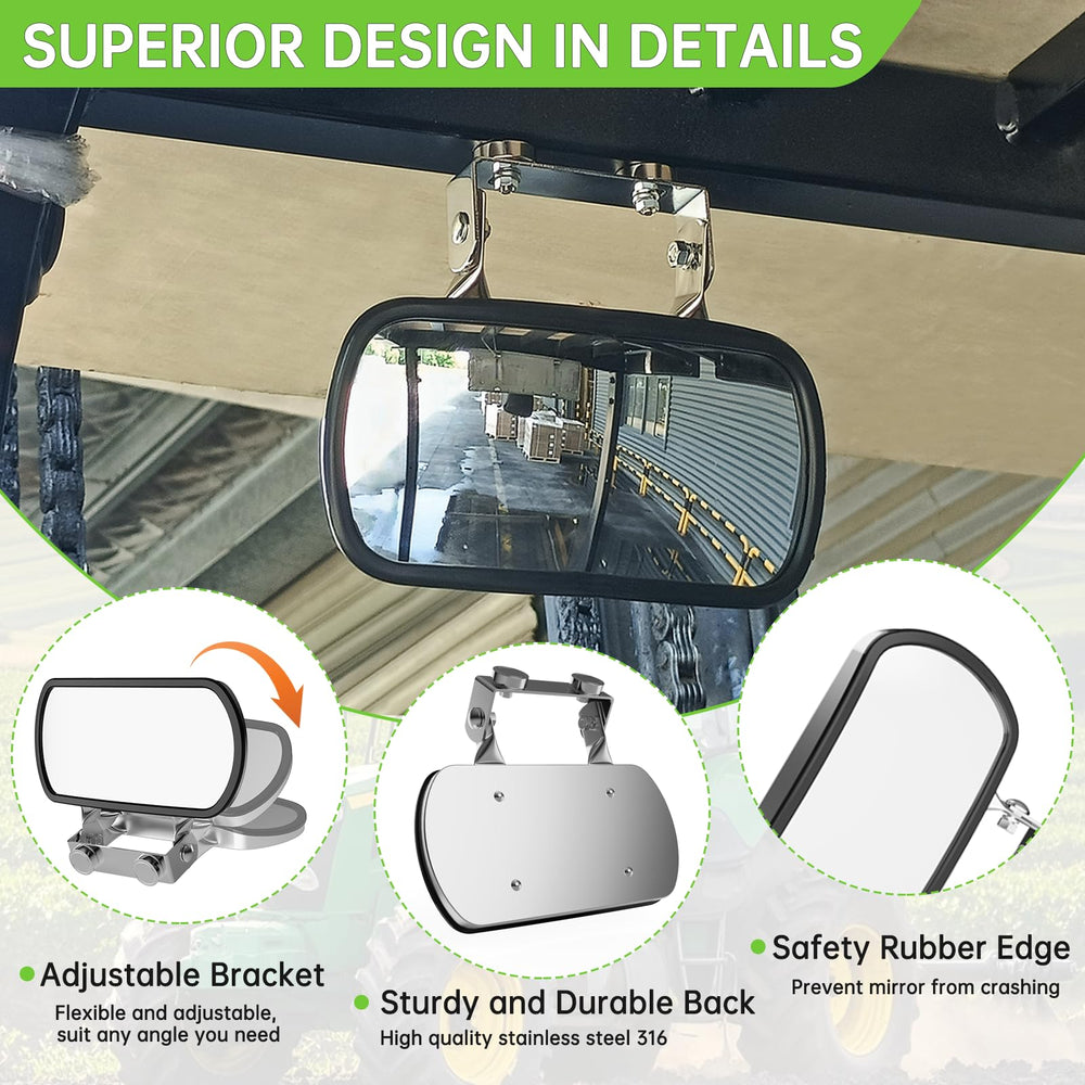 Piclafe close-up of convex glass highlighting HD clarity and improved rear visibility
