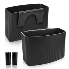 PIFOOG front view clipped to seat back showing tidy storage benefit