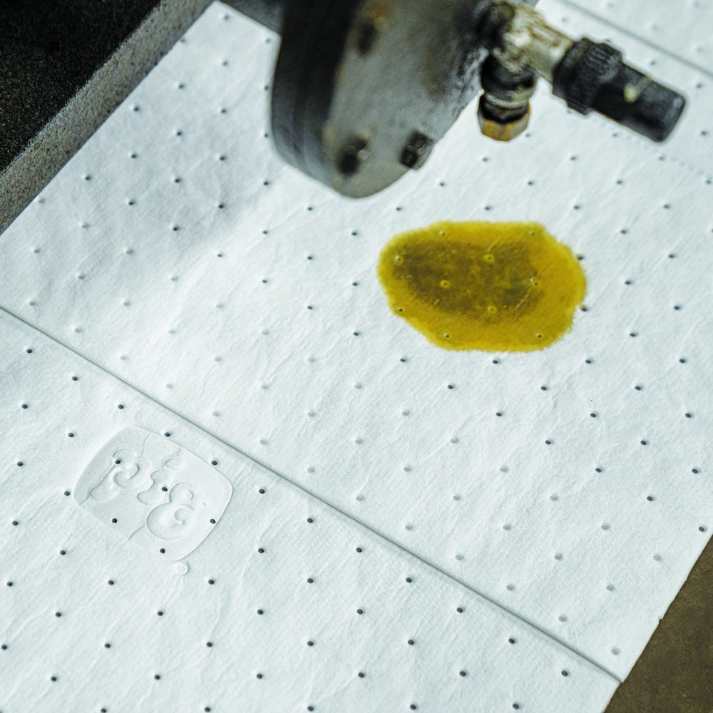 PIG perforation detail for easy-tear use and reduced waste benefit