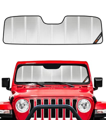 Pigenius BLAZBLOCK front view fitted to Jeep windshield protecting interior