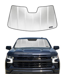 Pigenius BLAZBLOCK front view showing full windshield coverage and reflective protection